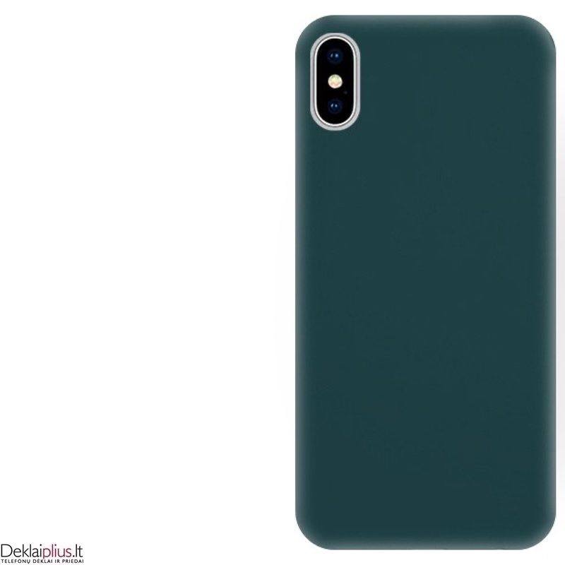 Silikoninis plonas dėklas 1.0 mm storio - žalias (Apple Iphone X/XS) Silikoninis plonas dėklas 1.0 mm storio - žalias (Apple Iphone X/XS)